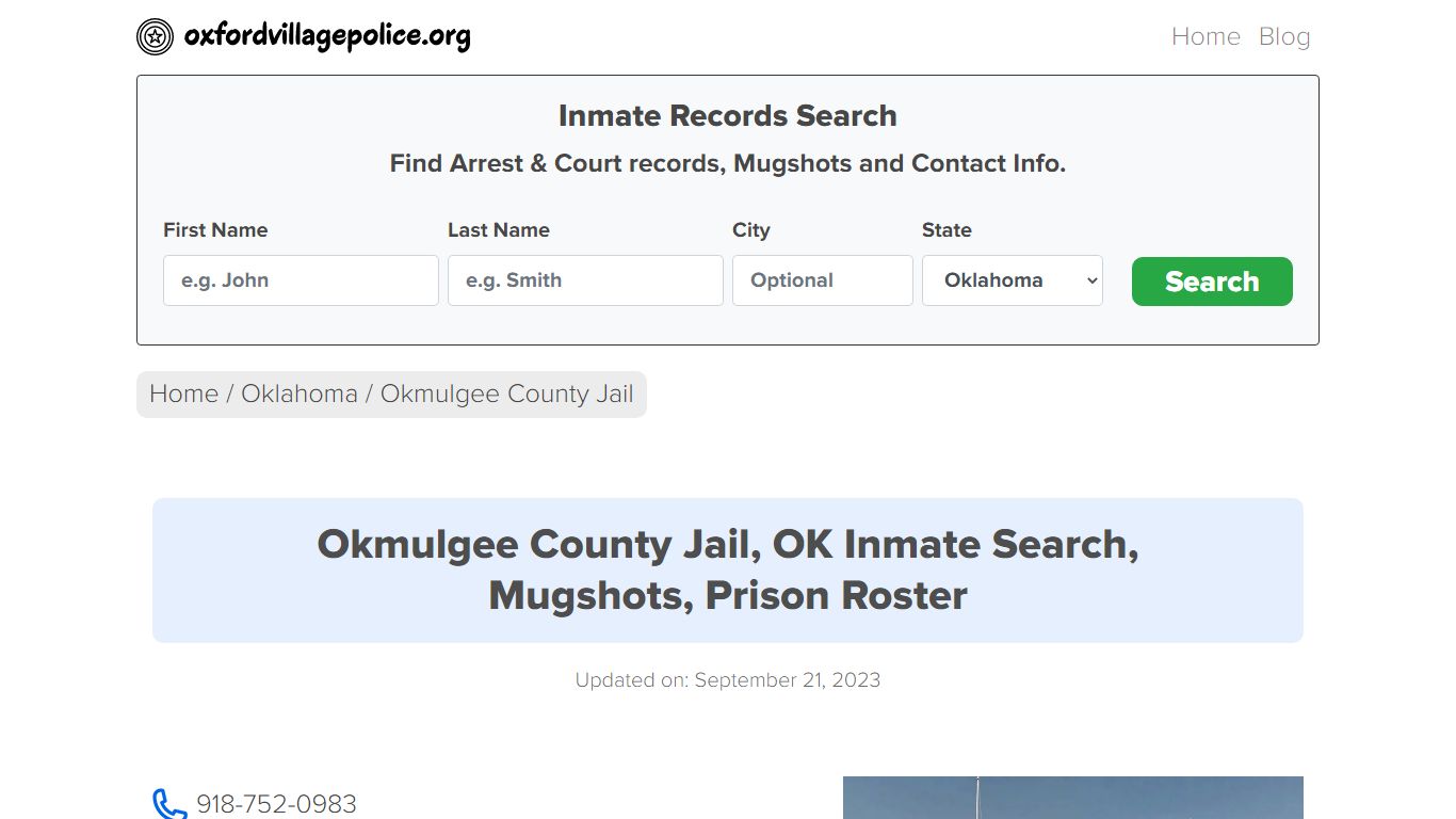 Okmulgee County Jail, OK Inmate Search, Mugshots, Prison Roster